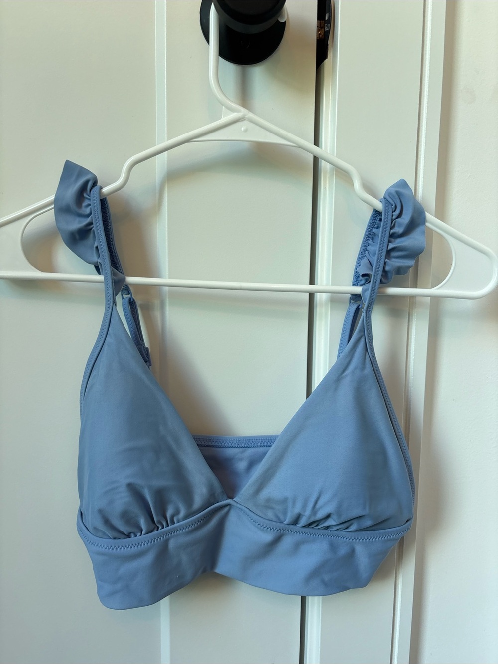 Light Blue Ruffle Strap Bikini